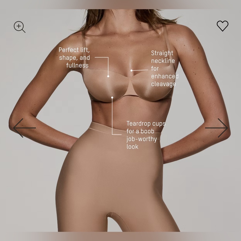 SKIMS Balconette Push-Up Bra - Brown - Picture 3 of 4